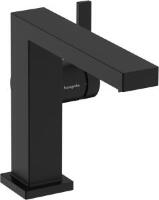 Смеситель для раковины Hansgrohe Tecturis E 110 Fine 73020670 матовый черный однорычажный, длина излива 15.5 см