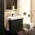 Смеситель для раковины Hansgrohe Tecturis E 110 Fine 73020670 матовый черный однорычажный, длина излива 15.5 см