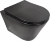 Унитаз подвесной SanDav Conos Black 490х365х350 безободковый, микролифт (конус) черный