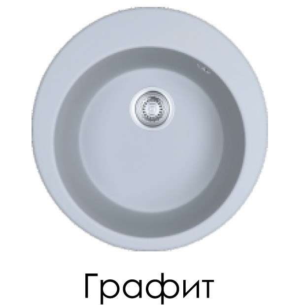 Мойка кухонная ERMESTONE ГРАСИЯ 510мм/графит купить в Москве по цене 3 700 руб.