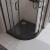 Поддон из искусственного мрамора Belbagno TRAY-MR-UNO-R-90-550-35-NERO-CR