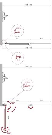Шторка на ванну BelBagno UNO-V-2-110/150-C-Cr