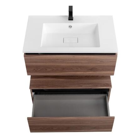 Тумба Cezares Slider 100, 1 ящик, дымчатый орех, матовая, с доводчиками