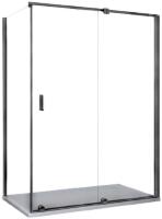 Душевой уголок Cerutti SPA Premiata B 120-8 100x100, профиль черный, прямоугольный, двери раздвижные