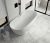 Акриловая ванна Cerutti Spa D'lseo 7390 170x75 см, отдельностоящая, белая, овальная, на ножках, со сливом-переливом, объем 420 л., с антискользящим покрытием