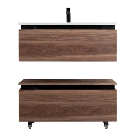 Тумба Cezares Slider 80, 1 ящик, дымчатый орех, матовая, с доводчиками