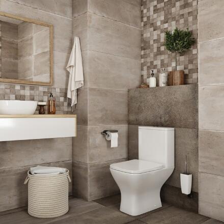 Унитаз-компакт Iddis Torr TORRDSEi24 белый, прямоугольный, 37.3x60.5 см + ершик напольный в подарок