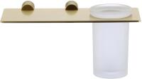 Стакан с настенным держателем  SAVOL S-002158C золото матовое