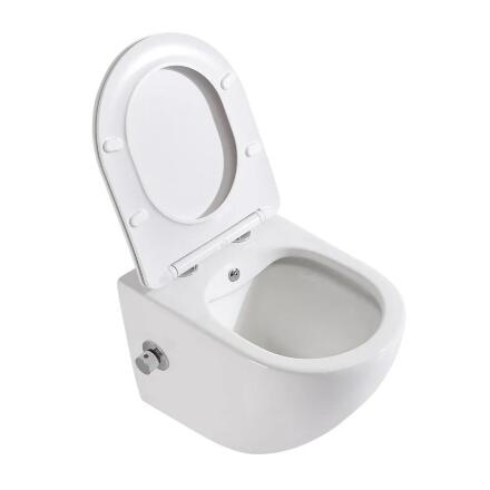 Унитаз подвесной безободковый с сиденьем и функцией биде UNO BB3105CHR-BS/SC