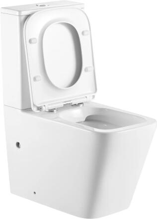 Унитаз-компакт Triton Corso Pro CO-3006 безободковый, с микролифтом, белый, 36x64 см + ершик напольный в подарок