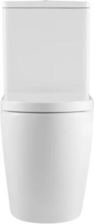 Унитаз-компакт Triton Corso Pro CO-3806 безободковый, с микролифтом, белый, 34.5x61.5 см + ершик напольный в подарок