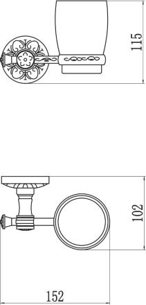 Стакан Savol 58а S-005858A хром в стиле ретро