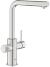 30590DC0 GROHE Blue Pure Minta Смеситель для кухни с функцией фильтрации воды, выдвижной излив, однорычажный, хром