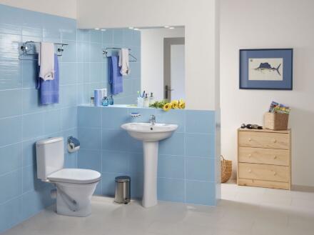 Унитаз-компакт Santek Алькор 1WH302196 белый, овальный, 35.5x67 см + ершик напольный в подарок