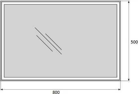 Зеркало BelBagno SPC-GRT-500-800-LED-BTN