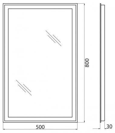 Зеркало BelBagno SPC-GRT-500-800-LED-BTN