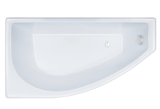 Акриловая ванна ассиметричная DAVINCI Blanca R 140х77х60 с каркасом без экрана правая купить в Москве по цене 41 600 руб.