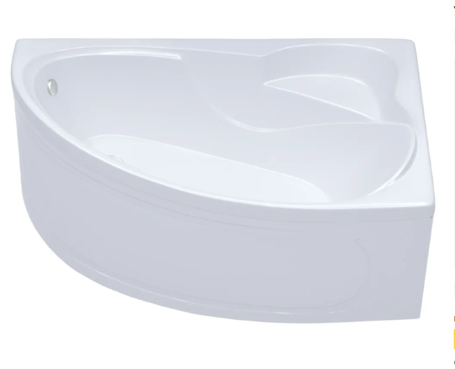 Акриловая ванна ассиметричная DAVINCI Blanca L 150х100х62 с каркасом без экрана левая купить в Москве по цене 49 500 руб.
