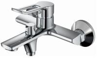Смеситель для ванны и душа Haiba HB60556, хром, однорычажный, длина излива 17.1 см