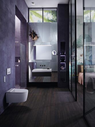 Унитаз подвесной Geberit AquaClean Sela 146.224.11.1 альпийский белый овальный, 37.5x56.5 см + ершик напольный в подарок