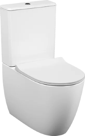 Унитаз-компакт VitrA Sento Rim-Ex 9830B003-7203 с микролифтом, 37.5x65 см + ершик напольный в подарок