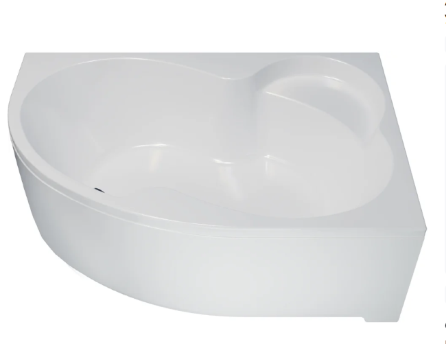 Акриловая ванна ассиметричная DAVINCI Blanca L 170х110х62 с каркасом без экрана левая купить в Москве по цене 56 000 руб.