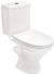 Унитаз-компакт Santek Лига 1WH302197 косой выпуск белый, овальный, 34.5x65 см + ершик напольный в подарок