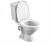 Унитаз-компакт Santek Лига 1WH302197 косой выпуск белый, овальный, 34.5x65 см + ершик напольный в подарок