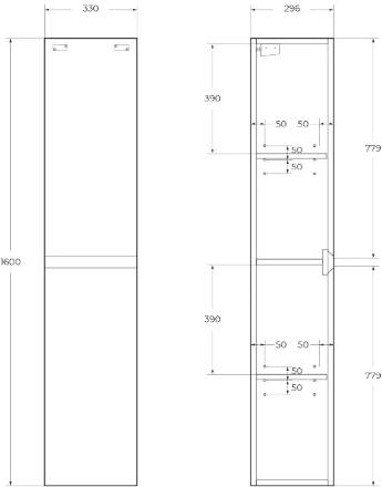Шкаф-пенал BelBagno Kraft R rovere galifax bianco подвесной, матовый