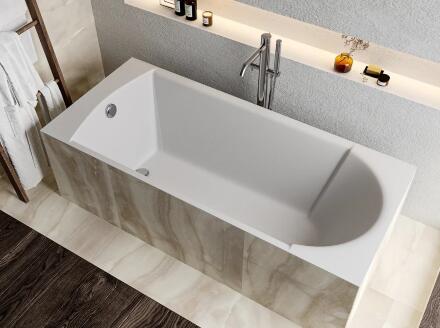 Ванна из искусственного камня Marmo Bagno Глория 150x70 прямоугольная, пристенная