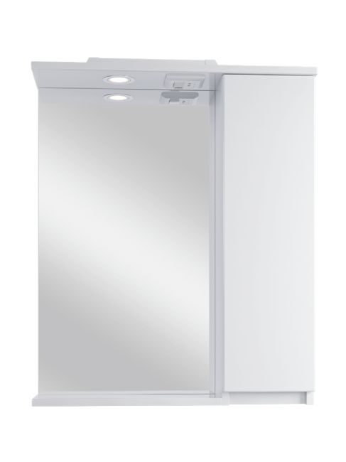 Зеркальный шкаф Sanstar Квадро 60 П 1дв, белый купить в Москве по цене 4 690 руб.