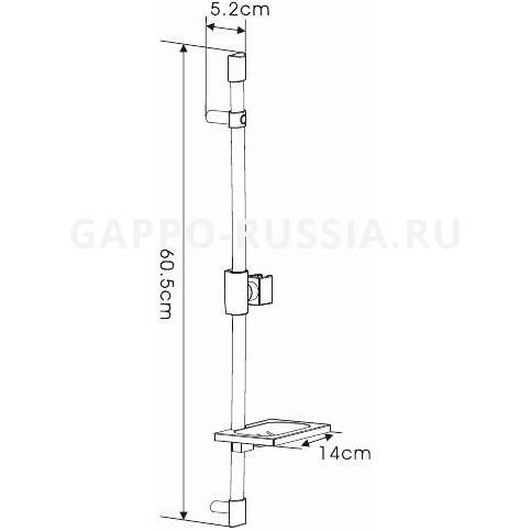 G8005 Душевой гарнитур GAPPO Хром купить в Москве по цене 2 350 руб.