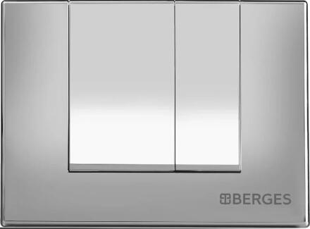 Система инсталляции для унитазов Berges Wasserhaus Novum 040243 с кнопкой смыва, хром глянец, 52.5x17.5x139 см
