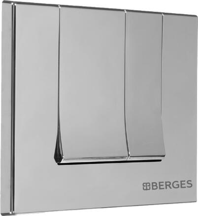 Система инсталляции для унитазов Berges Wasserhaus Novum 040243 с кнопкой смыва, хром глянец, 52.5x17.5x139 см