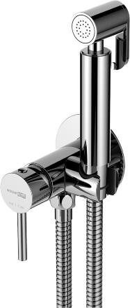 Гигиенический душ Wasserkraft A70138 со смесителем, С ВНУТРЕННЕЙ ЧАСТЬЮ, хром в современном стиле