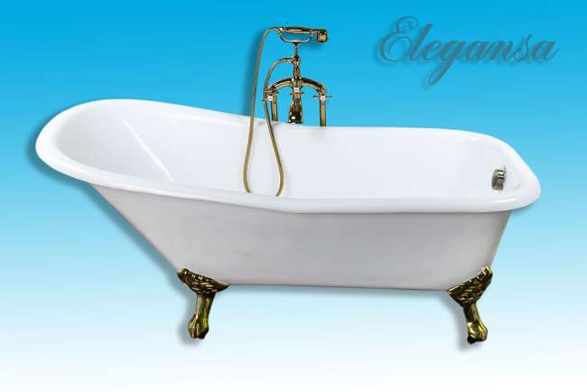 Ванна чугунная ELEGANSA SCHALE gold купить в Москве по цене 120 450 руб.