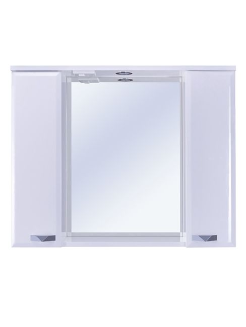 Зеркальный шкаф Sanstar Cristal 100  2/дв, белый купить в Москве по цене 9 935 руб.