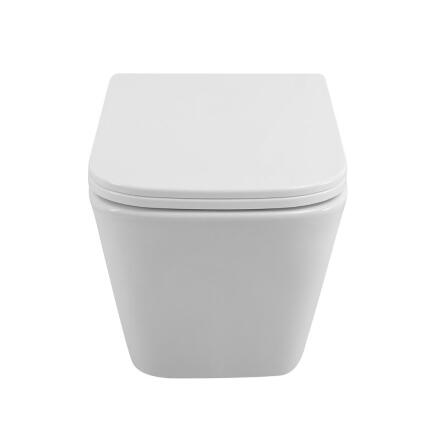 Унитаз подвесной безободковый с сиденьем BelBagno DUE BB3103CHR/SC