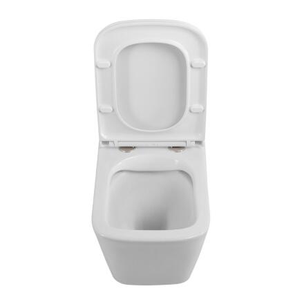 Унитаз подвесной безободковый с сиденьем BelBagno DUE BB3103CHR/SC
