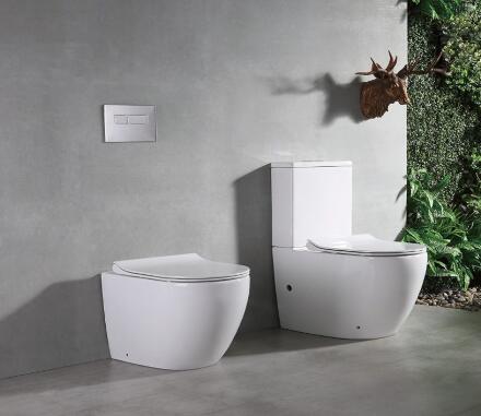 Унитаз компакт CeramaLux NS-2176 с бачком и сиденьем Микролифт, белый, овальный, 38x67 см + ершик напольный в подарок