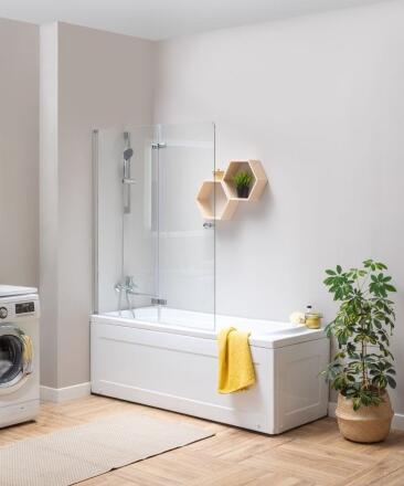 Шторка на ванну Aquanet Beta 4 NF6222-hinge складная, стекло прозрачное