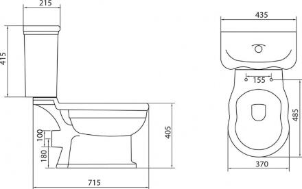 Бачок для унитаза BelBagno Boheme BB115T