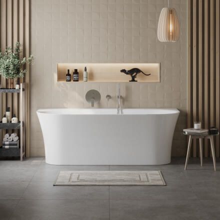 Ванна пристенная BelBagno BB711-1550-700