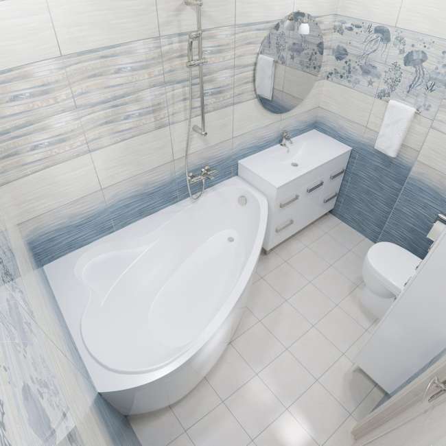 Акриловая ванна Triton Пеарл-Шелл-правая ЭКСТРА с каркасом купить в Москве по цене 23 705 руб.
