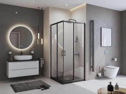 Поддон из искусственного мрамора Belbagno TRAY-MR-UNO-A-90-35-NERO-CR