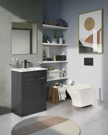 Унитаз подвесной VitrA Zentrum Square 7484B003-0075 безободковый белый, 36x54.5 см + ершик напольный в подарок
