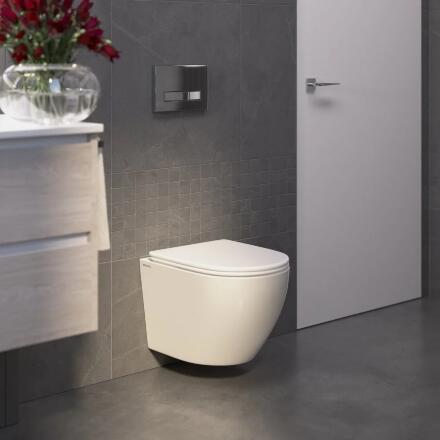Унитаз подвесной Berges Wasserhaus Okus Rimless 081127 белый, с микролифтом, 36x49 см + ершик напольный в подарок