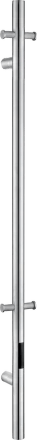 Полотенцесушитель электрический Boheme Uno 726-NB 150x12, nickel brush, сталь, I-образный