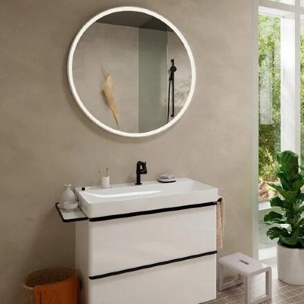 Смеситель для раковины Hansgrohe Tecturis S Fine 110 CoolStart 73320670 матовый черный однорычажный, длина излива 13 см