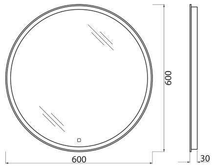 Зеркало BelBagno SPC-RNG-600-LED-TCH